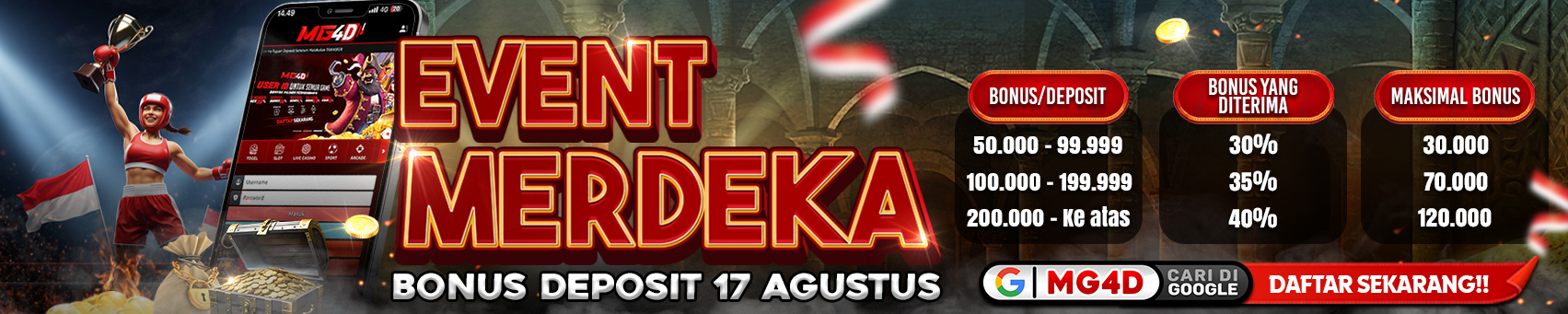 BONUS DEPOSIT EVENT KEMERDEKAAN